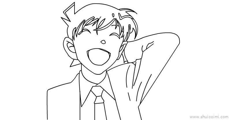 工藤新一儿童画怎么画 工藤新一简笔画好看