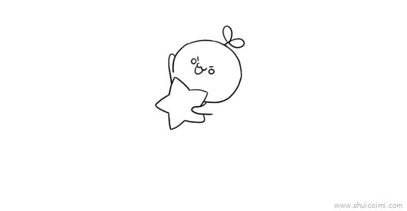长草颜团子儿童画怎么画 长草颜团子简笔画画法