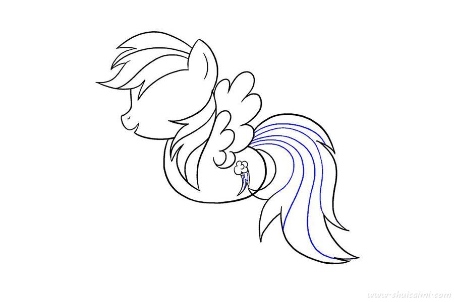 小马宝莉云宝黛西怎么画 小马宝莉云宝黛西简笔画步骤