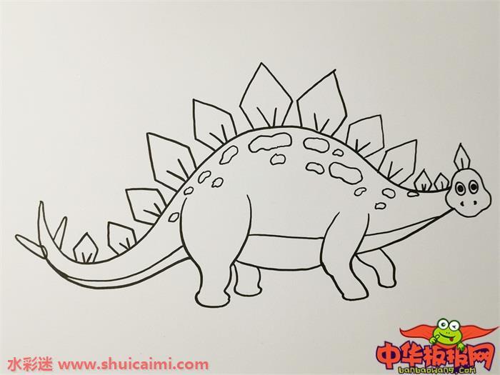 剑龙怎么画 剑龙简笔画简单又漂亮彩色