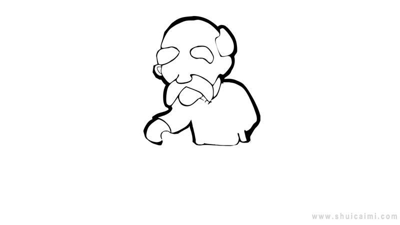 老人简笔画怎么画 老人简笔画图片大全