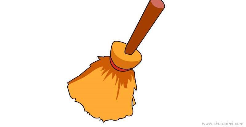 女巫扫把儿童画怎么画 女巫扫把简笔画图片