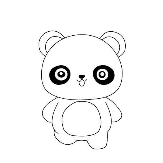熊猫简笔画图片 熊猫简笔画图片可爱简单
