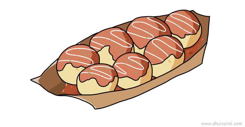 章鱼烧儿童画怎么画 章鱼烧简笔画简单又好看