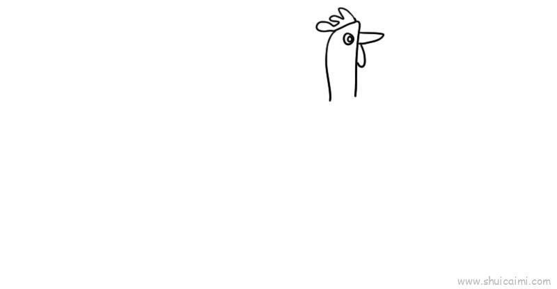 母鸡儿童画怎么画 母鸡简笔画步骤