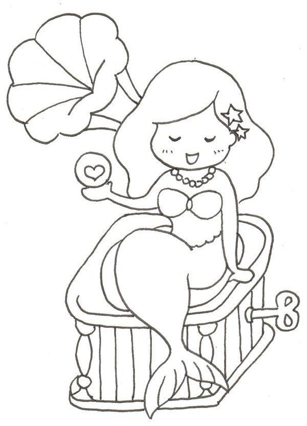 美人鱼简笔画怎么画 美人鱼简笔画步骤