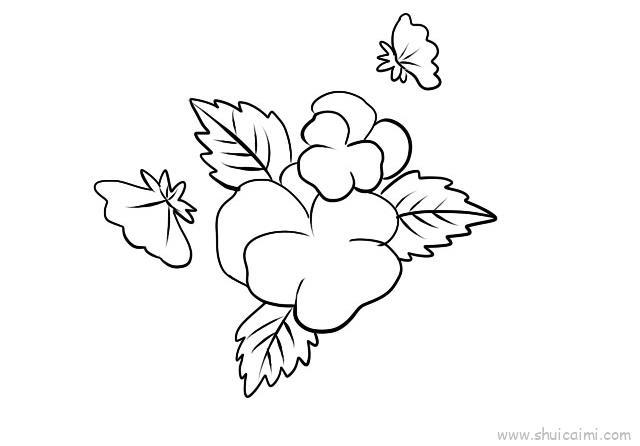 三色堇儿童画怎么画 三色堇简笔画顺序