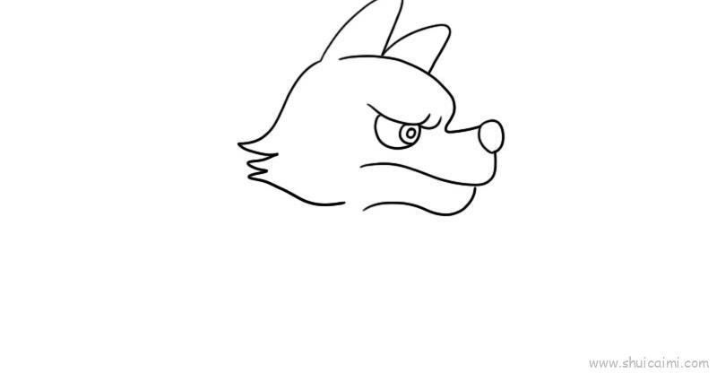 狼儿童画怎么画 狼简笔画步骤