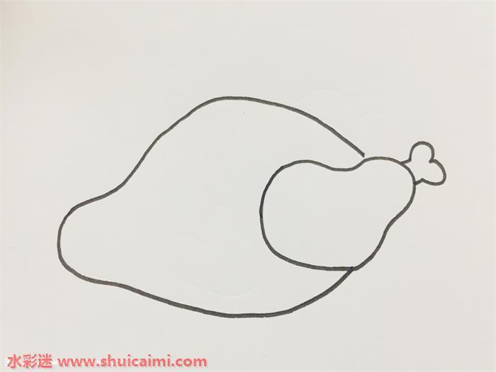 烤鸡怎么画 烤鸡简笔画步骤图