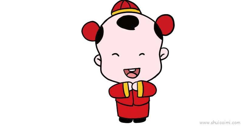 拜年儿童画怎么画 拜年简笔画顺序