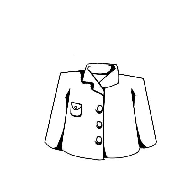 外套简笔画 外套简笔画涂色