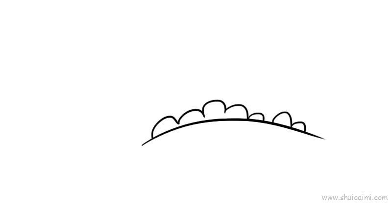 草地儿童画怎么画 草地简笔画好看