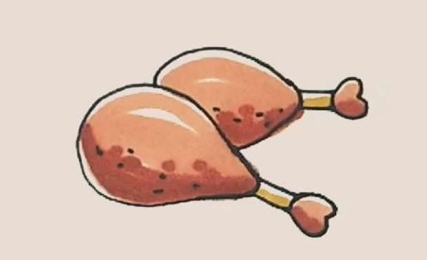 鸡腿简笔画 鸡腿简笔画彩色