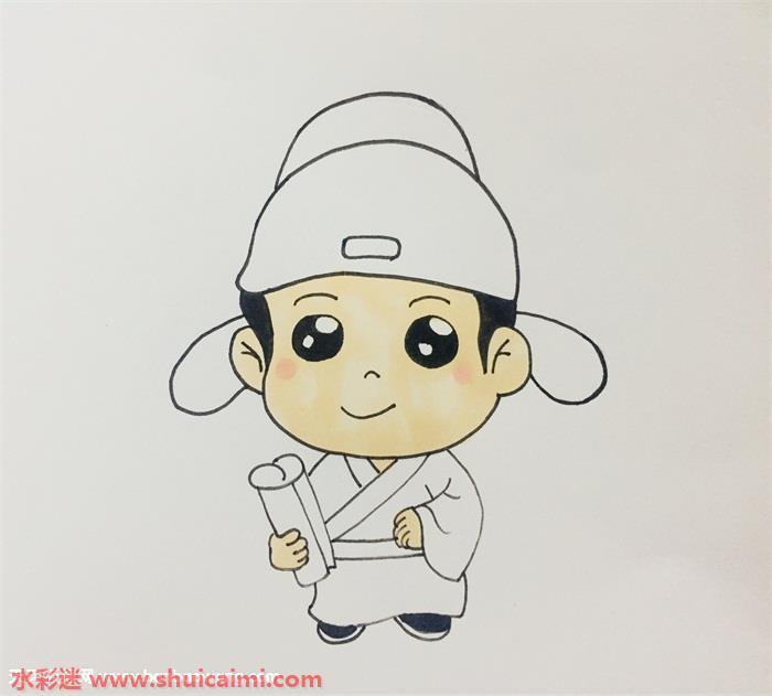 诗人怎么画 诗人简笔画步骤