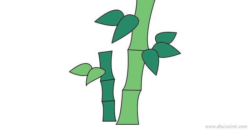 竹子儿童画怎么画 竹子简笔画简单