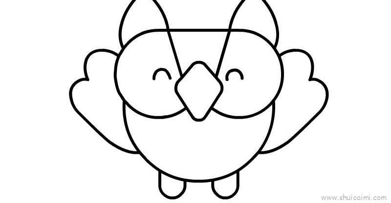 猫头鹰儿童画怎么画 猫头鹰简笔画简单又好看
