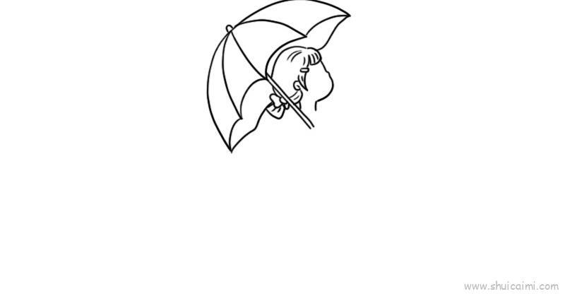 谷雨撑伞儿童画怎么画 谷雨撑伞简笔画画法