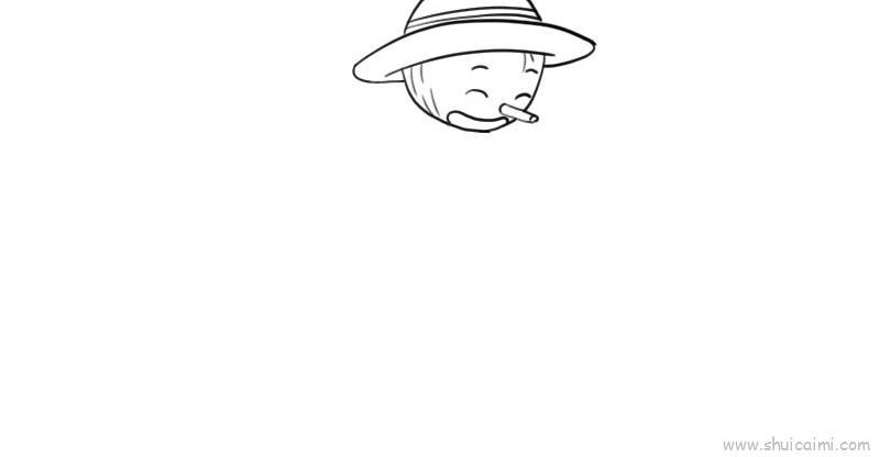 稻草人儿童画怎么画 稻草人简笔画图片