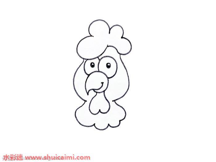 公鸡怎么画 公鸡简笔画漂亮彩色
