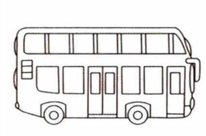 公交车简笔画 公交车简笔画图片大全大图