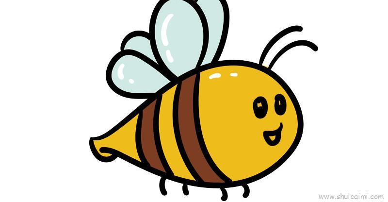 蜜蜂彩图儿童画怎么画 蜜蜂彩图简笔画图片大全
