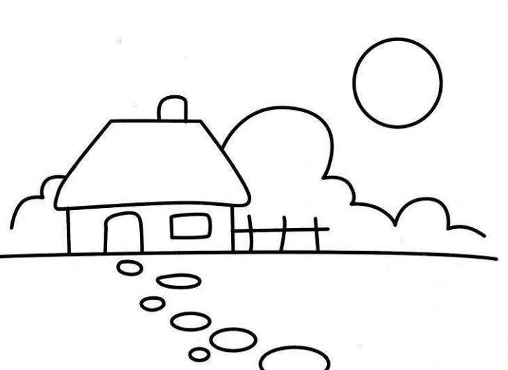 风景画图片大全简笔画 风景画图片大全简笔画花草树木