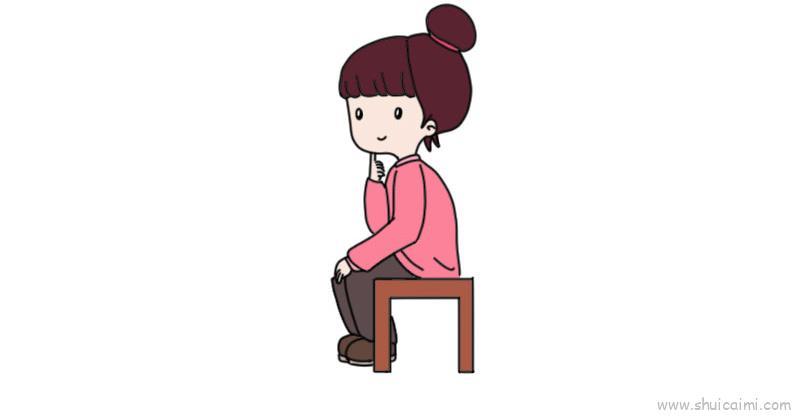 思考问题儿童画怎么画 思考问题简笔画好看