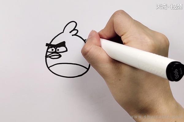 愤怒小鸟简笔画怎么画 愤怒小鸟简笔画图片