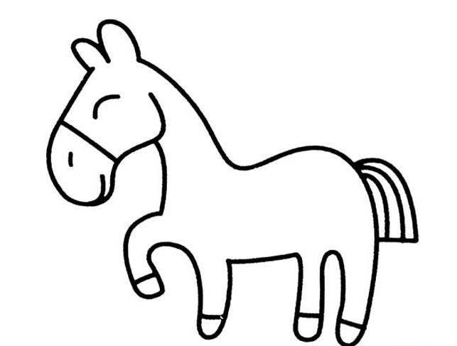 简笔画马 简笔画马头