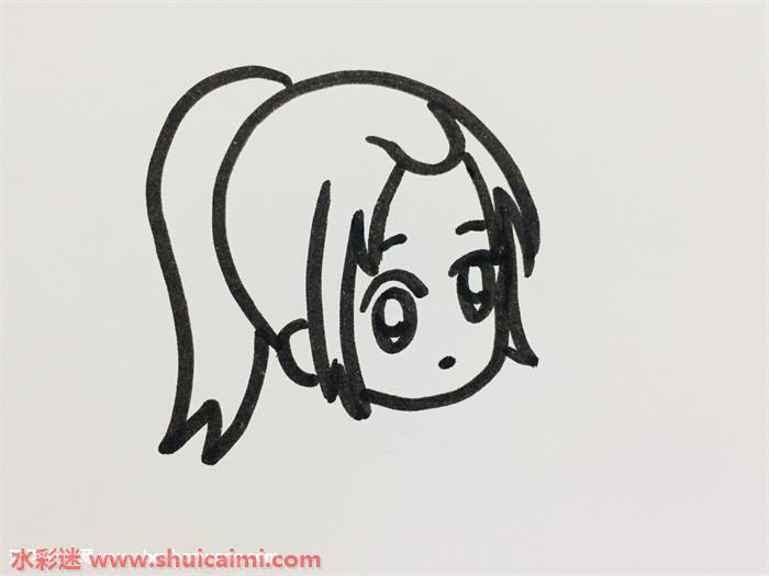 马尾女生侧面怎么画 马尾女生侧面简笔画画法
