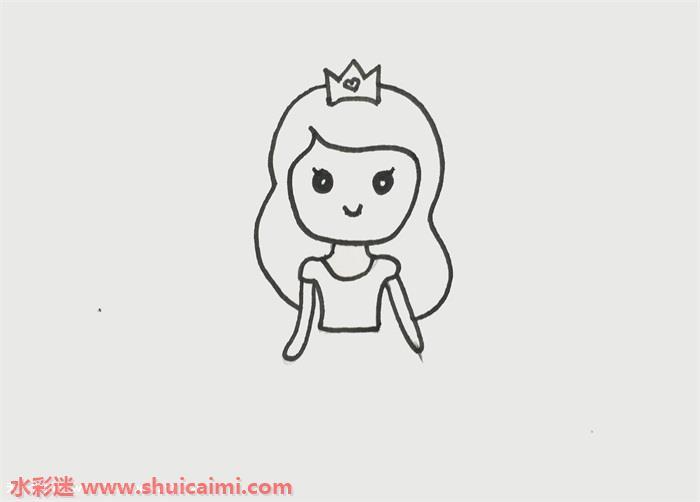 公主怎么画 公主简笔画简单彩色