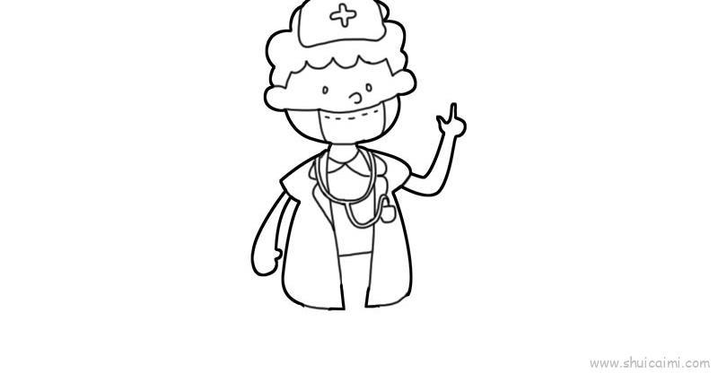 戴口罩儿童画怎么画 戴口罩简笔画图片