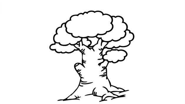 榕树简笔画怎么画 榕树简笔画步骤