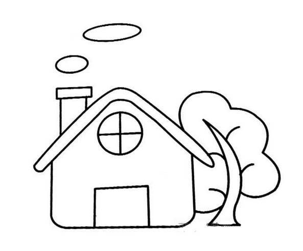 房子简笔画大全图片 幼儿房子简笔画大全图片