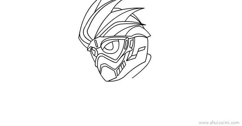 假面骑士儿童画怎么画 假面骑士简笔画简单