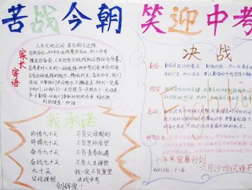 中考祝福画报 中考祝福画报怎么画