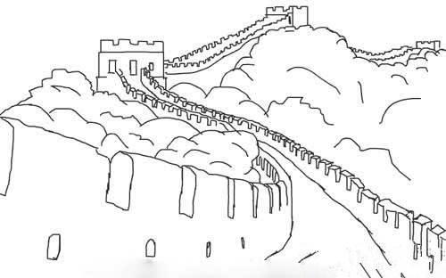 长城简笔画图片 长城简笔画图片大全画有颜色