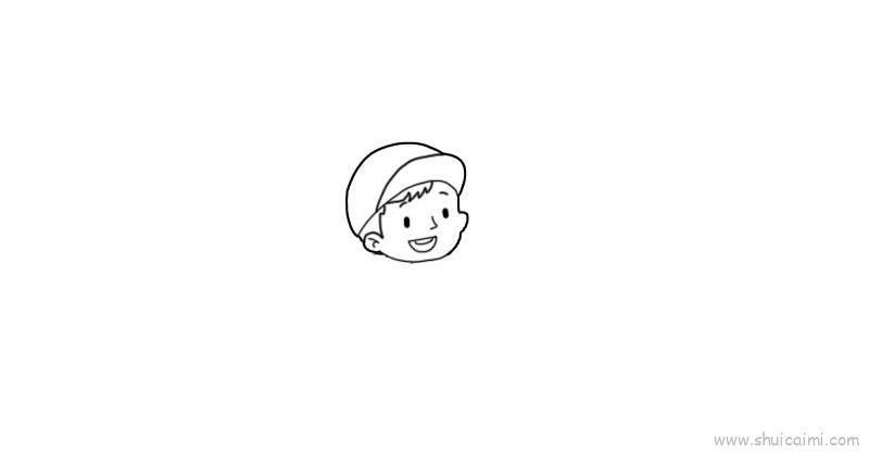 钓鱼的小男孩卡通简笔画教程