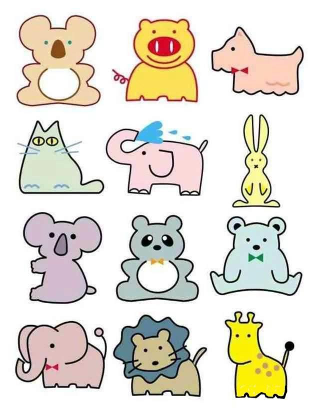 动物的简笔画 动物的简笔画图片大全可爱简单