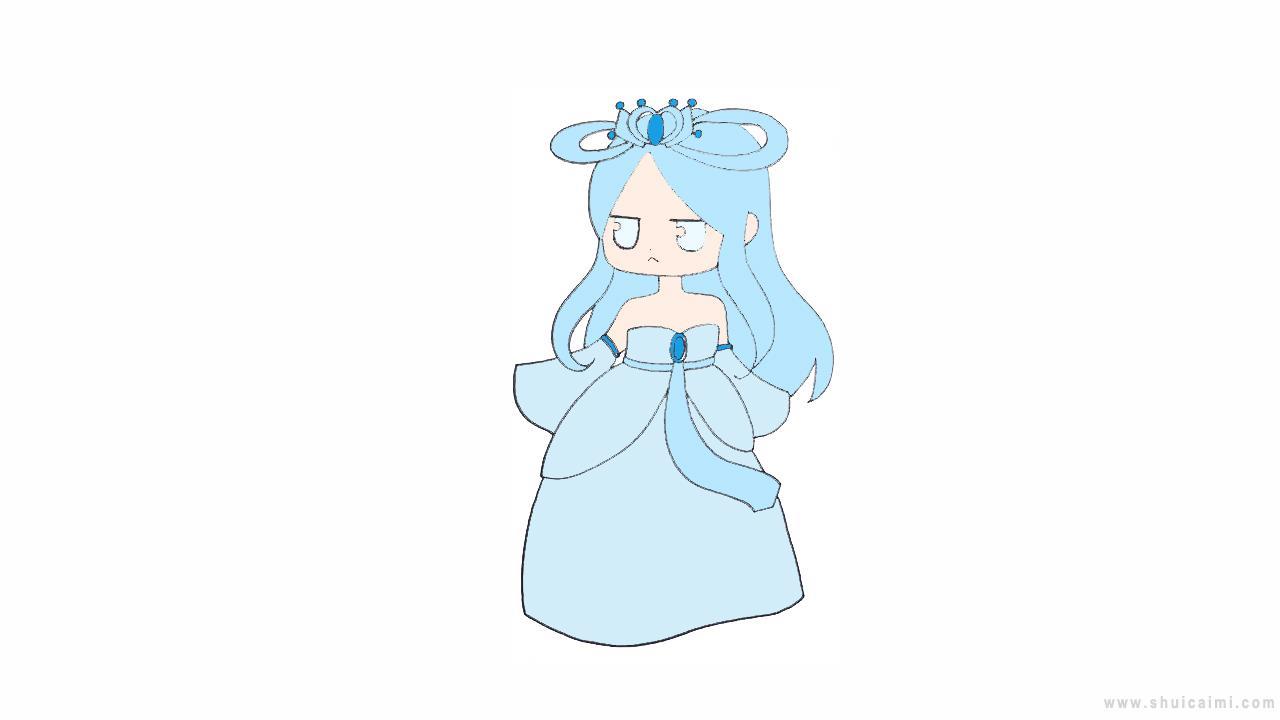 叶罗丽冰公主简笔画怎么画 叶罗丽冰公主简笔画图片大全