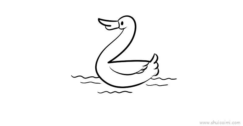 用数字画动物之天鹅儿童画怎么画 用数字画动物之天鹅简笔画画法