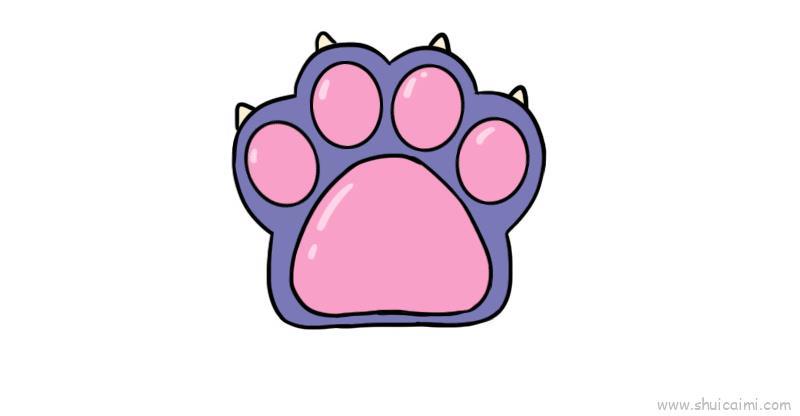 猫爪儿童画怎么画 猫爪简笔画画法