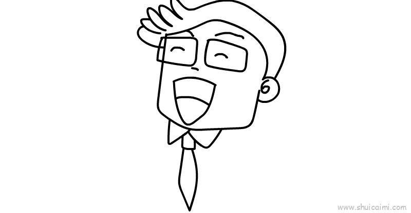 爸爸儿童画怎么画 爸爸简笔画图片