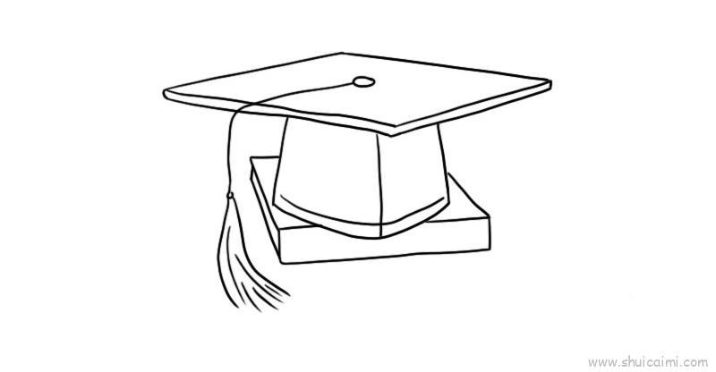 学士帽儿童画怎么画 学士帽简笔画画法