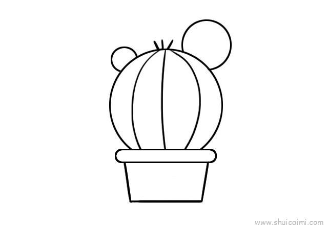 仙人球儿童画怎么画 仙人球简笔画好看