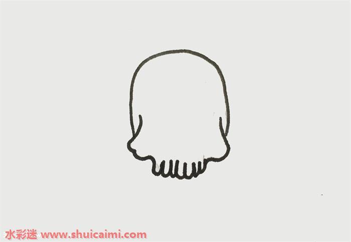 骷髅怎么画 骷髅简笔画简单好看带颜色