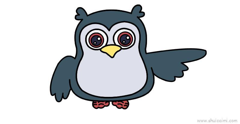 猫头鹰儿童画怎么画 猫头鹰简笔画画法