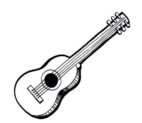吉他简笔画 吉他简笔画带颜色