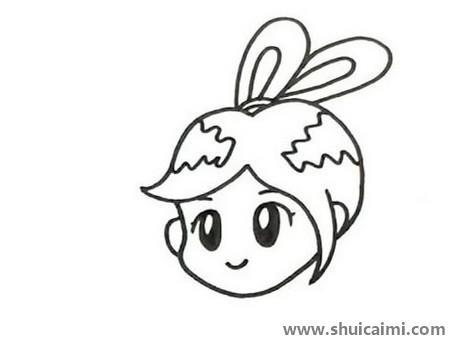 嫦娥奔月儿童简笔画