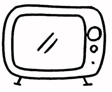 电视的简笔画图片大全 电视的简笔画图片大全彩色